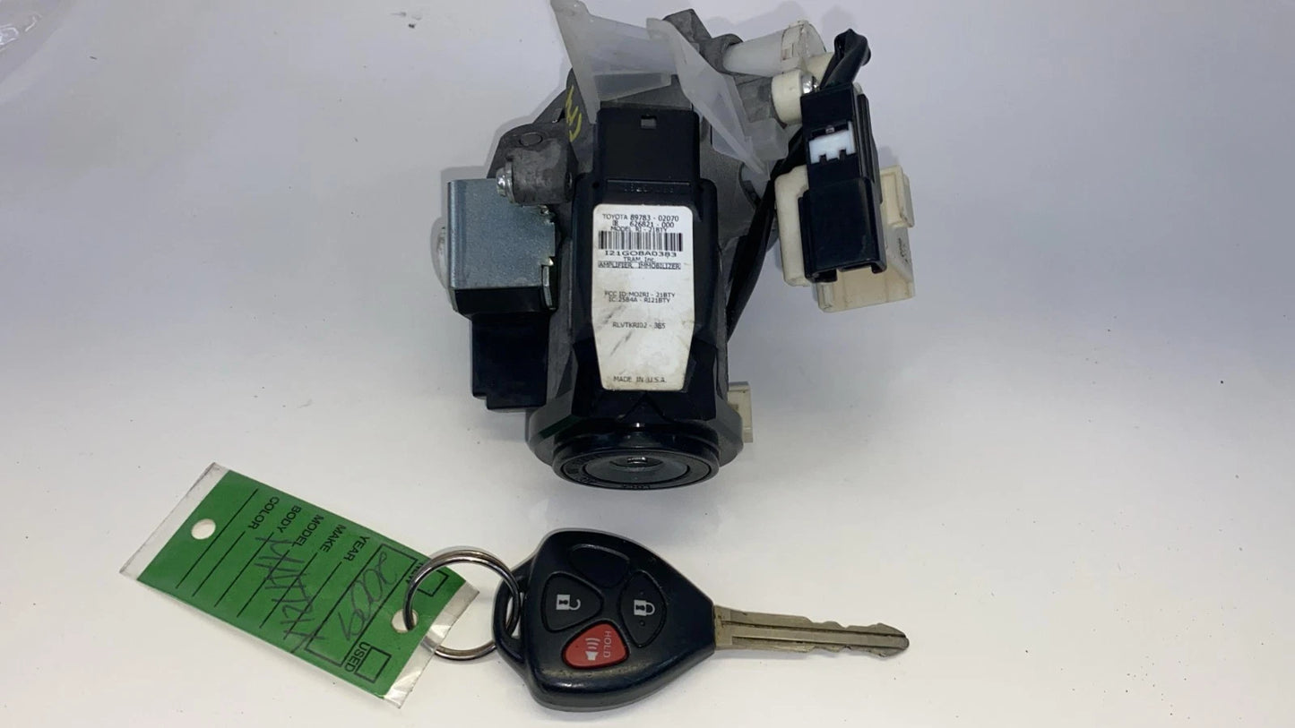 2009-2013 TOYOTA MATRIX IGNITION SWITCH LOCK CYLINDER & KEY 89783-02070 OEM