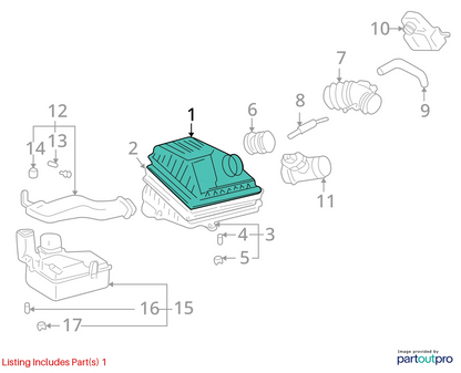 2001-2006 KIA OPTIMA 99-02 SONATA 2.4L AIR INTAKE CLEANER HOUSING UPPER COVER