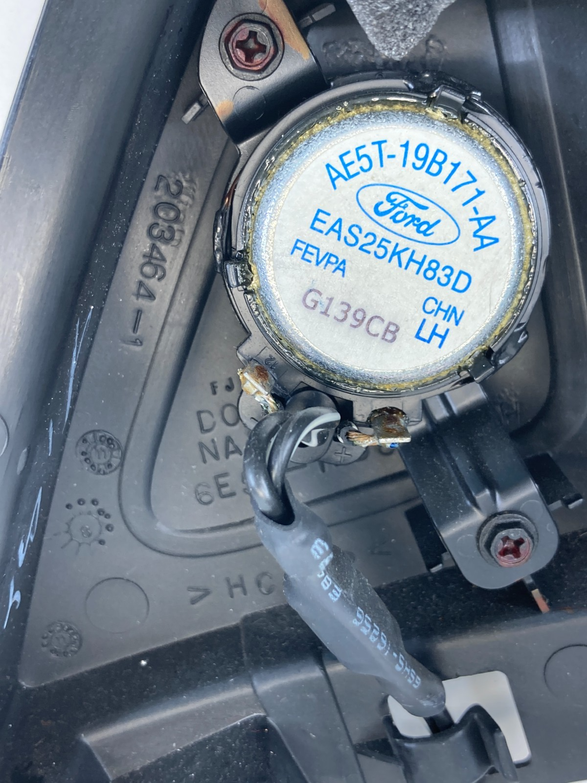 10-12 Ford Fusion Front Left Driver Speaker Tweeter w/ Cover AE5T-19B171-AA OEM