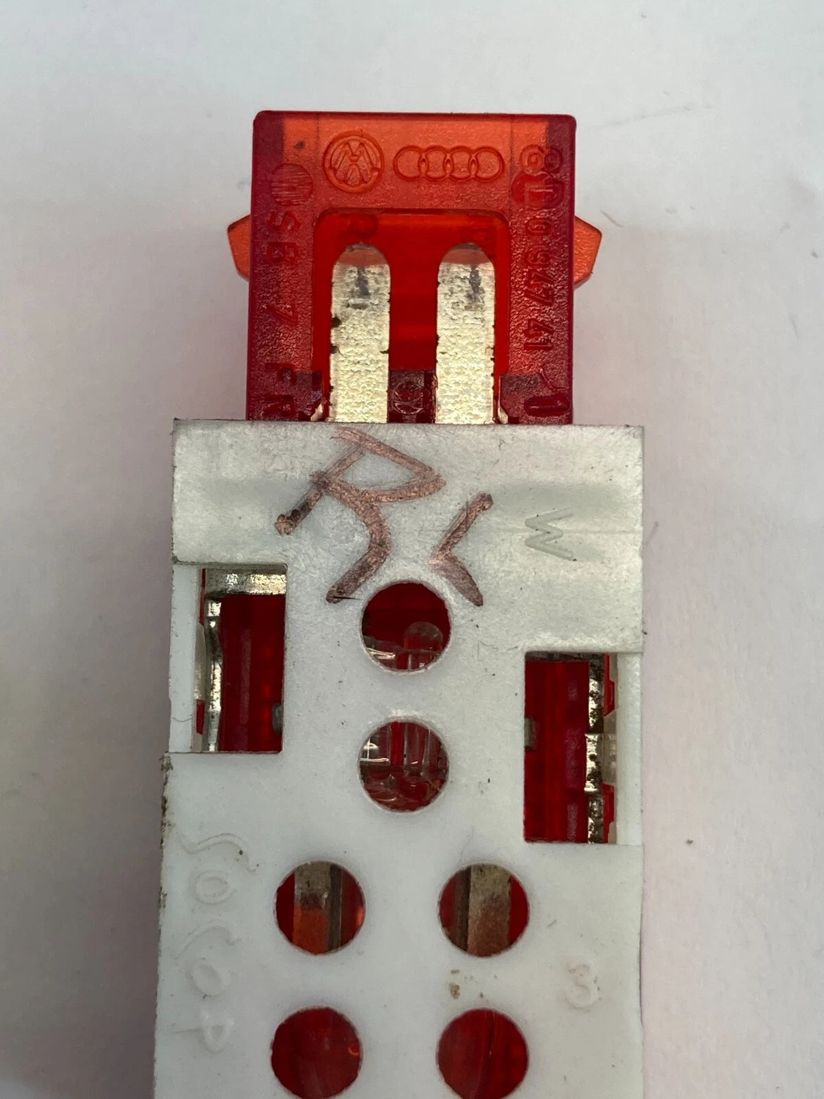 2006-2011 AUDI A6 REAR LEFT SIDE DOOR PANEL WARNING LIGHT LAMP RED OEM