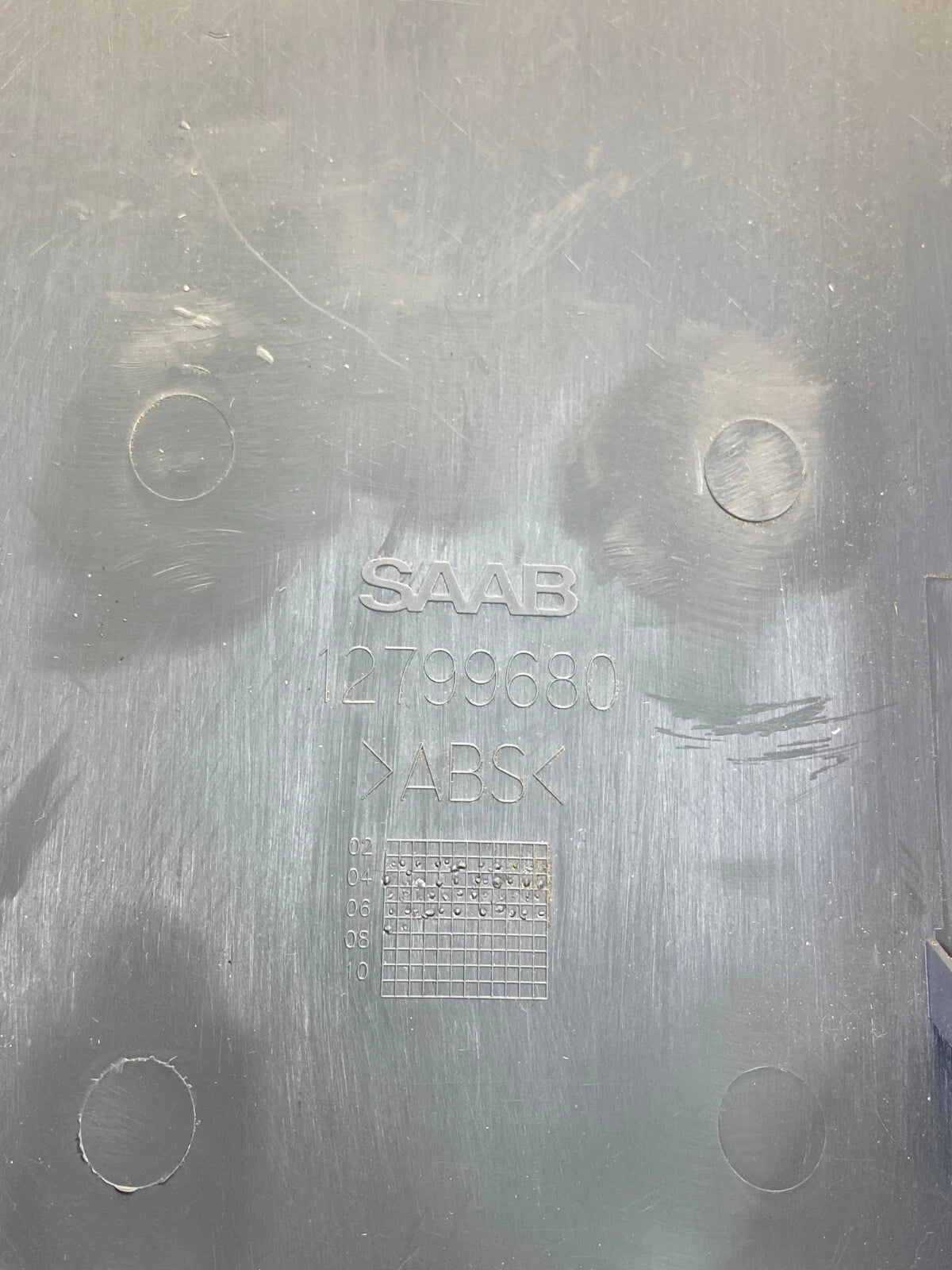 2003-2011 SAAB 9-3 93 SEDAN CENTER CONSOLE REAR PANEL TRIM COVER 12799680 OEM