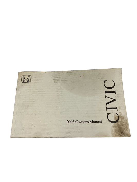 2003 03 HONDA CIVIC COUPE 2-DR OWNERS MANUAL GUIDE BOOK OEM