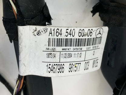 06 07 MERCEDES-BENZ ML 500 REAR LEFT SIDE DOOR WIRE WIRING HARNESS 1645406006