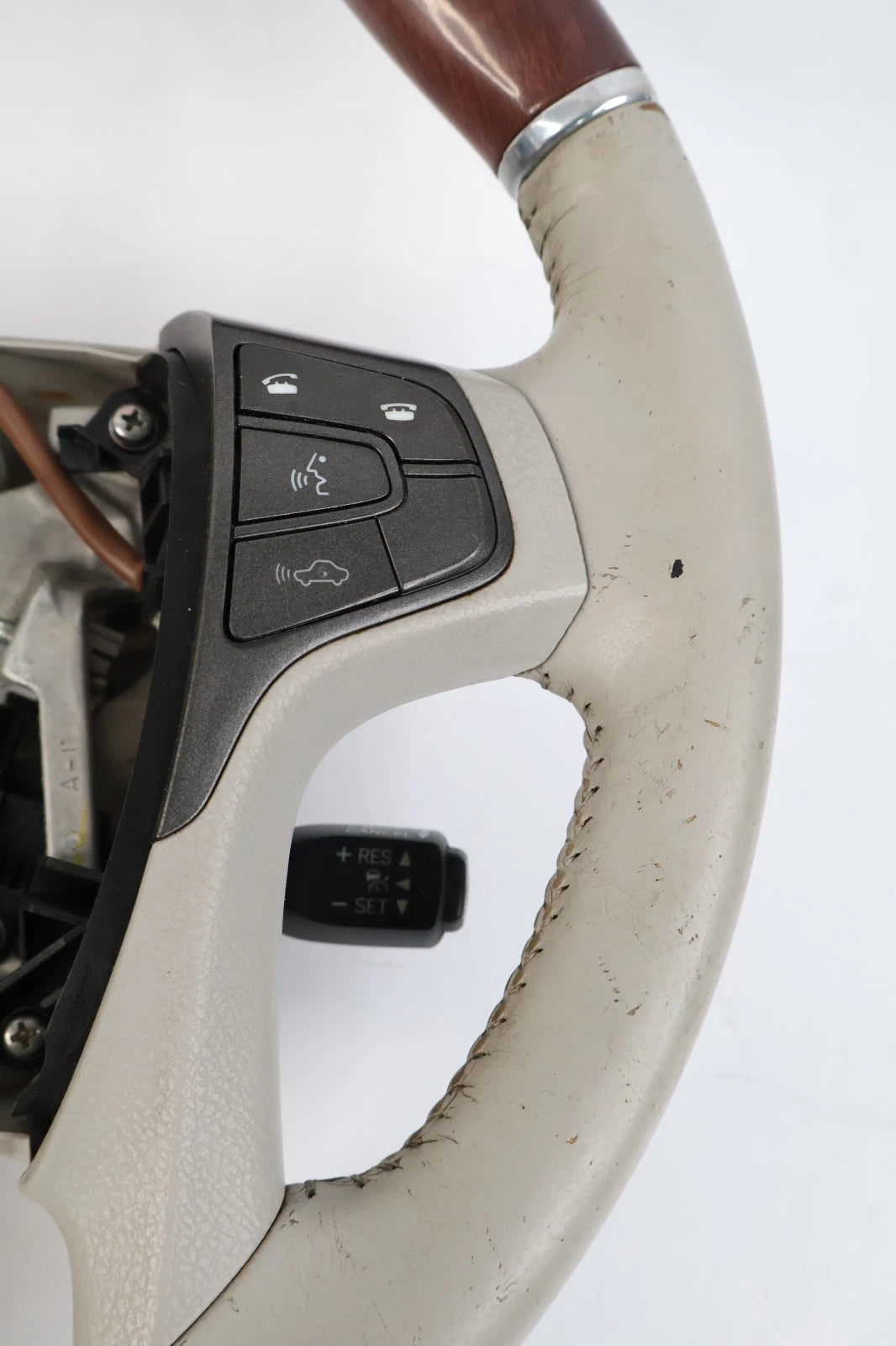 2011-2015 TOYOTA SIENNA STEERING WHEEL W CRUISE & AUDIO CONTROL LEATHER WOOD OEM