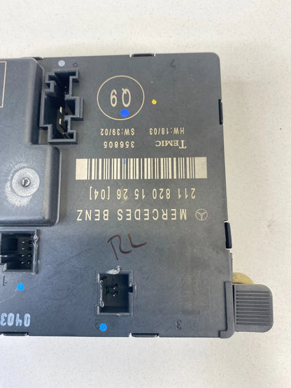 2003-2009 MERCEDES BENZ E320 REAR LEFT SIDE DOOR CONTROL MODULE 2118201526
