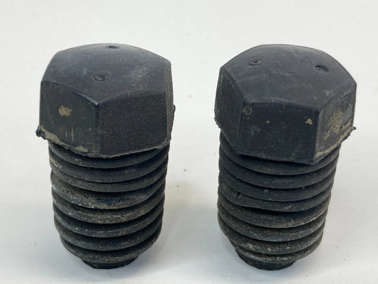2005-2010 PONTIAC G6 FR HOOD STOP BUMPER CUSHION SUPPORT ADJUSTER PLUG PAIR OEM