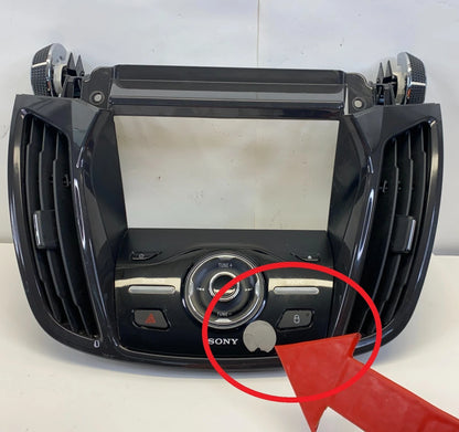 2013-2019 FORD ESCAPE RADIO CONTROL PANEL W BEZEL DASH TRIM SONY OEM CJ54S014L20