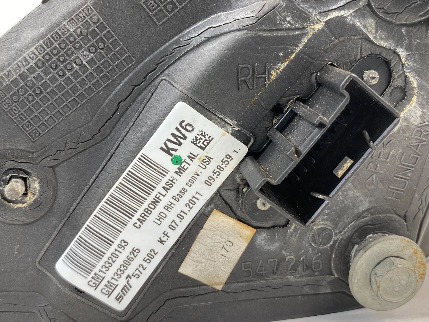 2011-2013 BUICK REGAL CXL FRONT RIGHT PASSENGER SIDE VIEW POWER MIRROR 13330625