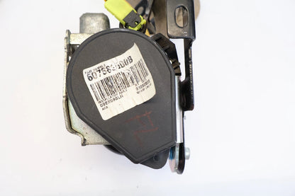 06-11 KIA RIO FRONT LEFT DRIVER SEAT BELT RETRACTOR WITH B-PILLAR TRIM BEIGE OEM