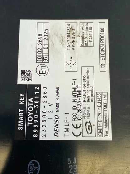 2007 2008 LEXUS GS350 SMART KEY KEYLESS ENTRY CONTROL MODULE 89990-30112 OEM