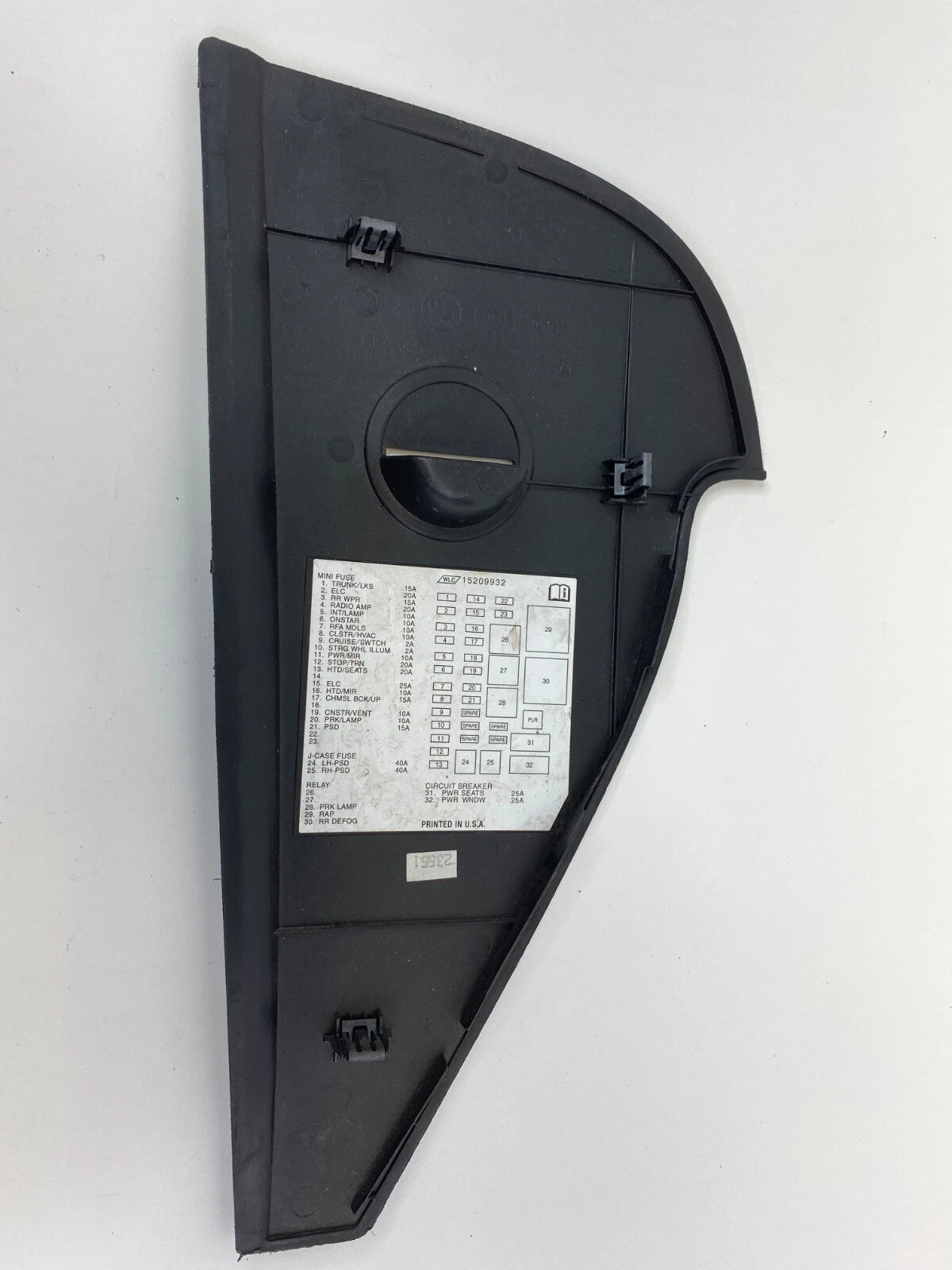 2005-2007 BUICK TERRAZA FRONT RIGHT SIDE DASH END CAP COVER TRIM 15198332 OEM