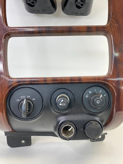 2002-2006 GMC ENVOY XL 02-09 ENVOY DASH RADIO BEZEL TRIM W/ AIR VENT & SWITCHES