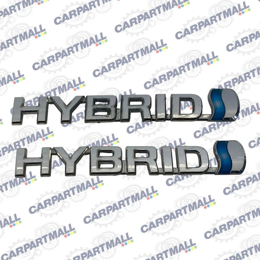 2004-2009 TOYOTA PRIUS HYBRID EMBLEM BADGE SET PAIR LEFT RIGHT CHROME OEM
