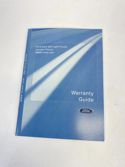 2003 FORD EXPLORER OWNERS MANUAL WARRANTY MAINTENANCE BOOK W/ CASE OEM