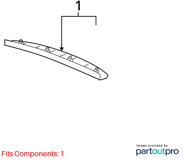 2013-2015 CHEVROLET CAPTIVA SPORT LIFTGATE FINISH TRIM PANEL COVER REAR 20979348