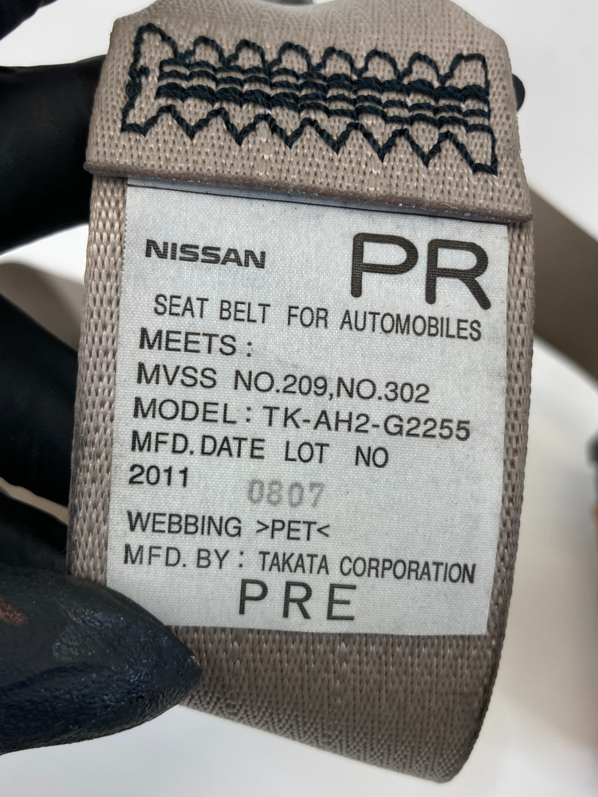 2009-2012 Nissan Murano Front Right Side Seat Belt Retractor Assy TK-AH2-G2255