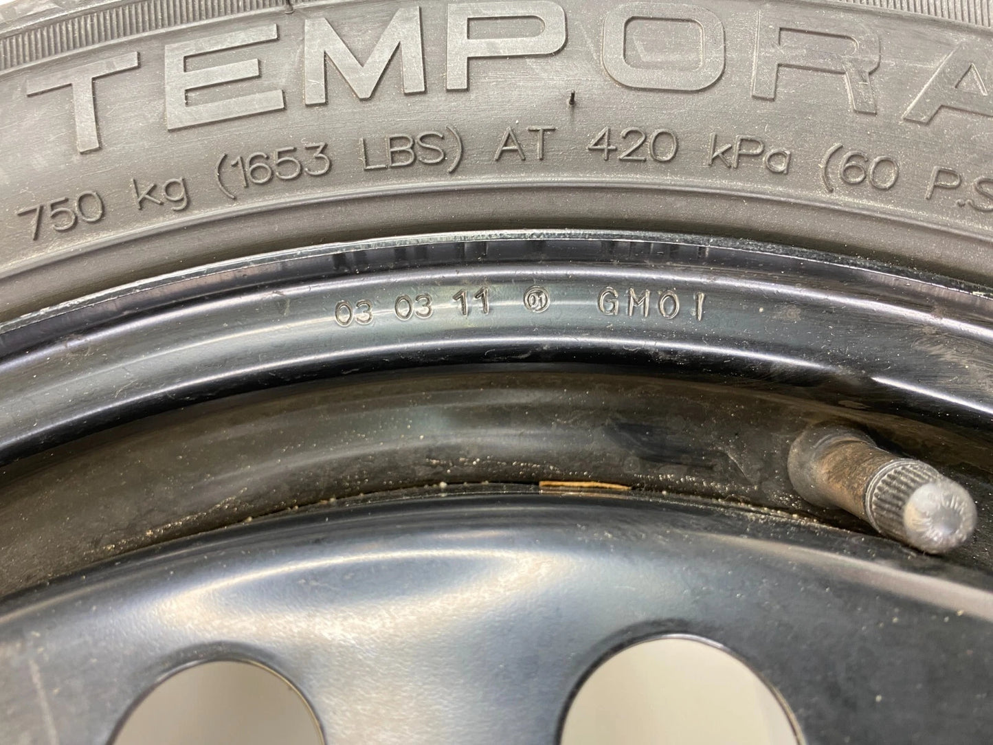 10-16 LACROSSE 11-17 REGAL 14-20 IMPALA SPARE TIRE COMPACT DONUT T125/70R17 17"