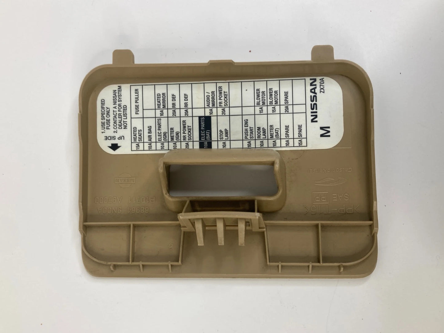2009-2014 NISSAN MAXIMA DASH INTERIOR FUSE BOX LID DOOR TRIM COVER 68964-9N00A