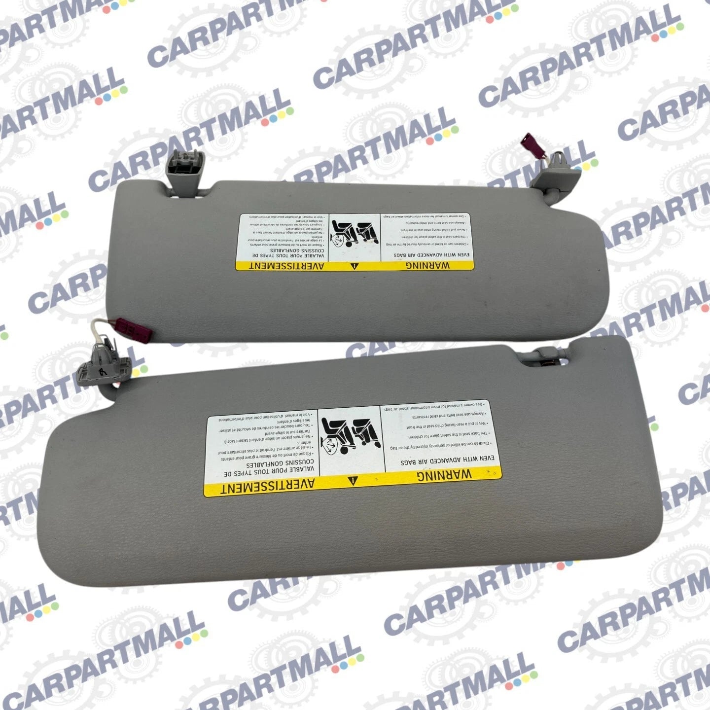 2011-2017 BMW X3 SUNVISOR SUN VISOR SHADE LEFT RIGHT SET PAIR W/ CLIPS OEM