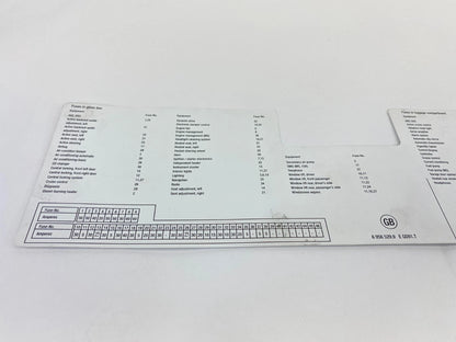 2006 06 BMW 530I 3.0L 24V CVT FUSE BOX DIAGRAM STICKER LABEL 69565299 OEM