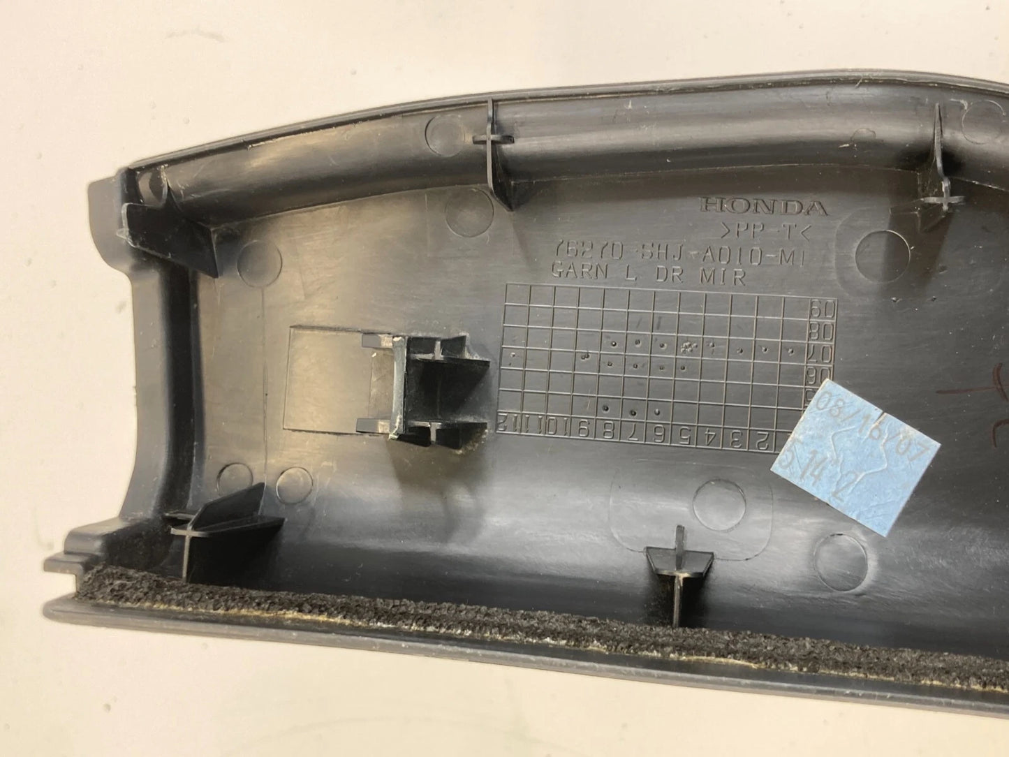05-10 HONDA ODYSSEY FRONT DRIVER LEFT INNER CORNER MIRROR COVER 76270-SHJ-A OEM