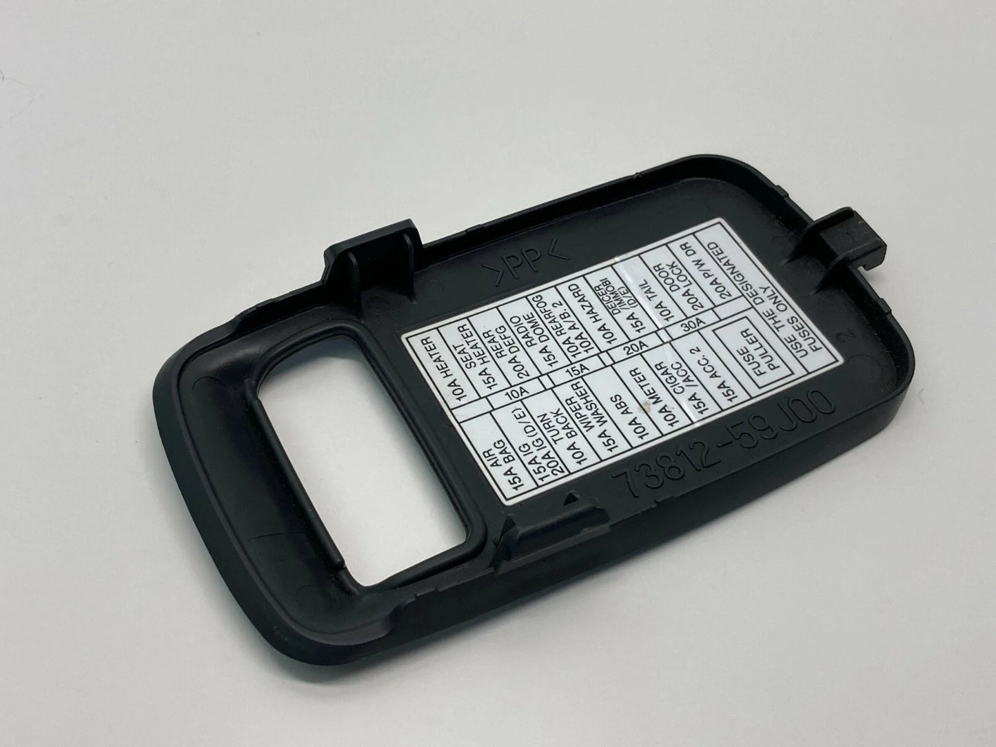 2005 2006 2007 SUZUKI AERIO FUSE BOX COVER ACCESS COVER TRIM 73812-59J00 OEM