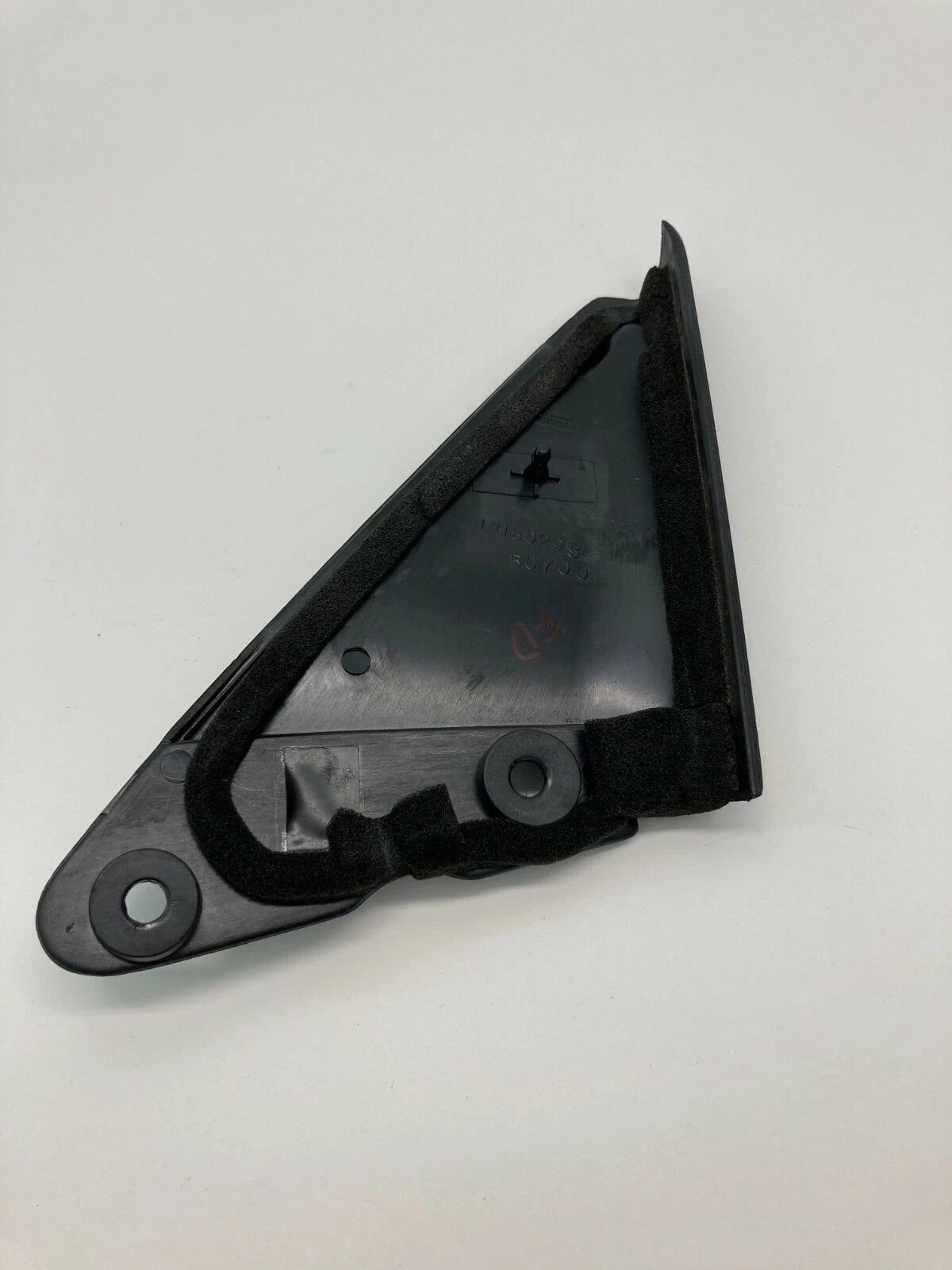 91-94 NISSAN SENTRA FRONT LEFT MIRROR DOOR CORNER INNER COVER TRIM 80293-50Y100