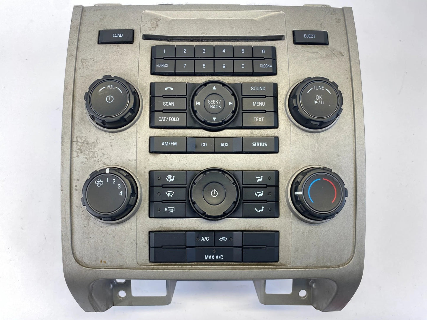 2009-2012 FORD ESCAPE RADIO STEREO AM/FM W/ CLIMATE CONTROL BEZEL 9L8T-19C107-AB