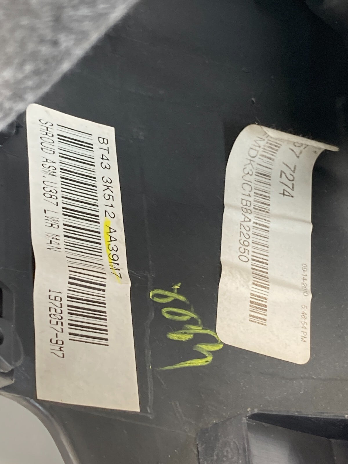 2011-2014 Ford Edge Steering Column Upper & Lower Trim Cover BT43-3K512-AAW