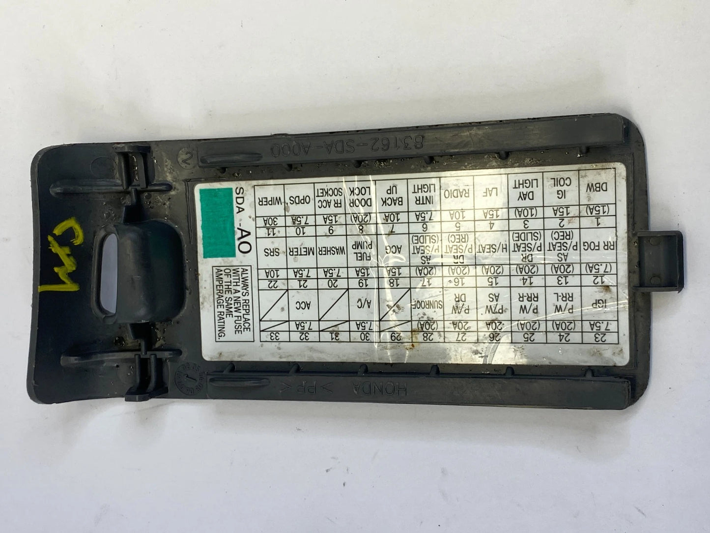 2003-2007 HONDA ACCORD SEDAN FUSE BOX COVER LID BEZEL TRIM 83162-SDA-A000 OEM