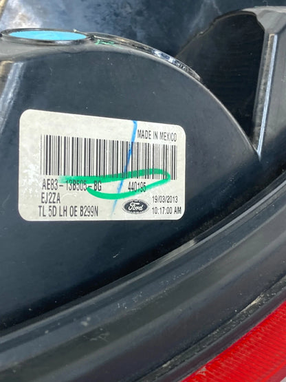 11-13 FORD FIESTA HB REAR LEFT TAIL LIGHT TAILLIGHT LAMP ASSY AE83-13B505-BG OEM