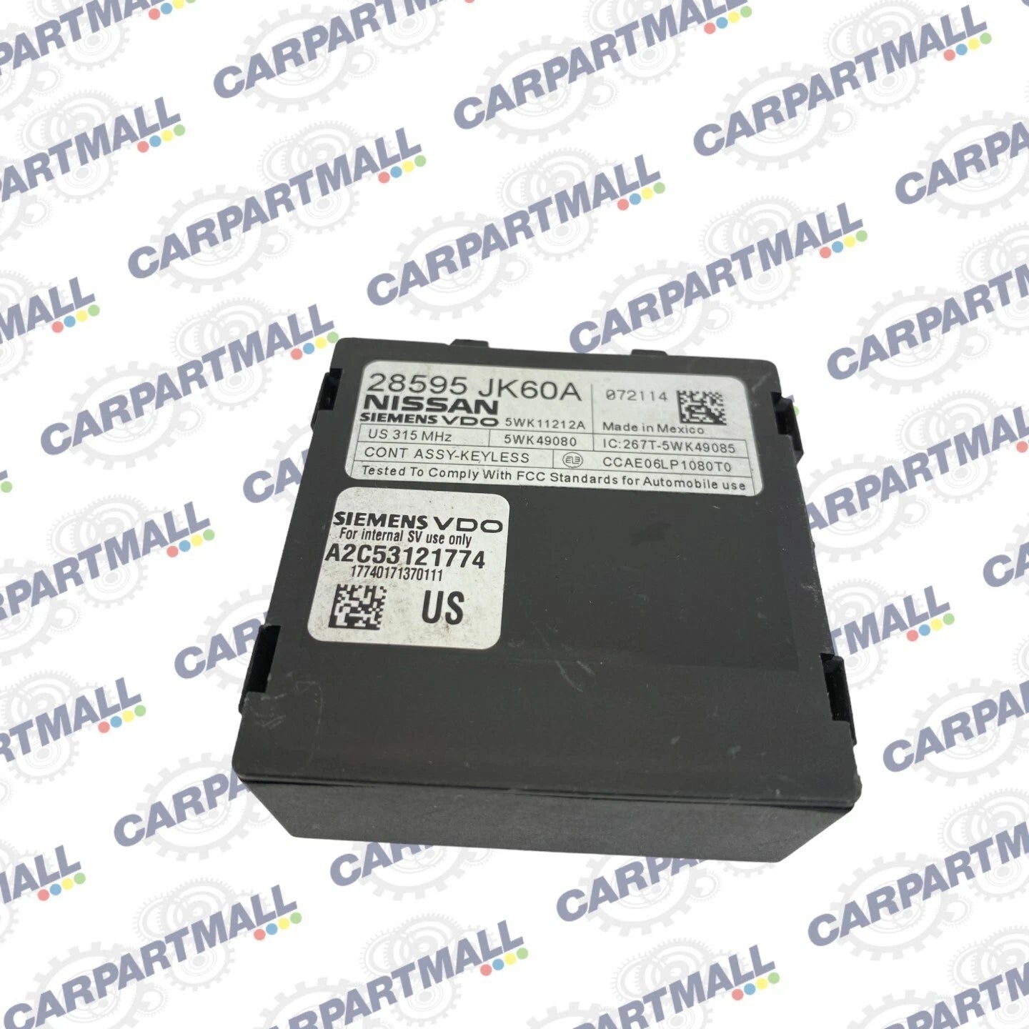 2007 2008 INFINITI G35 2008-2013 G37 THEFT KEYLESS CONTROL MODULE 28595-JK60A