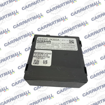 2007 2008 INFINITI G35 2008-2013 G37 THEFT KEYLESS CONTROL MODULE 28595-JK60A