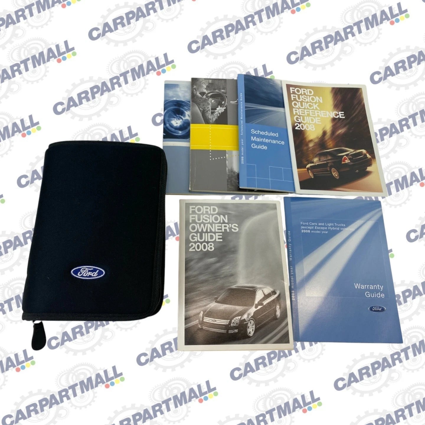 2008 FORD FUSION OWNERS MANUAL SET WITH CASE WARRANTY MAINTENANCE GUIDE OEM