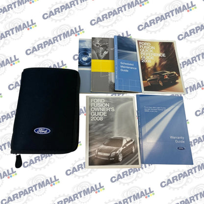 2008 FORD FUSION OWNERS MANUAL SET WITH CASE WARRANTY MAINTENANCE GUIDE OEM