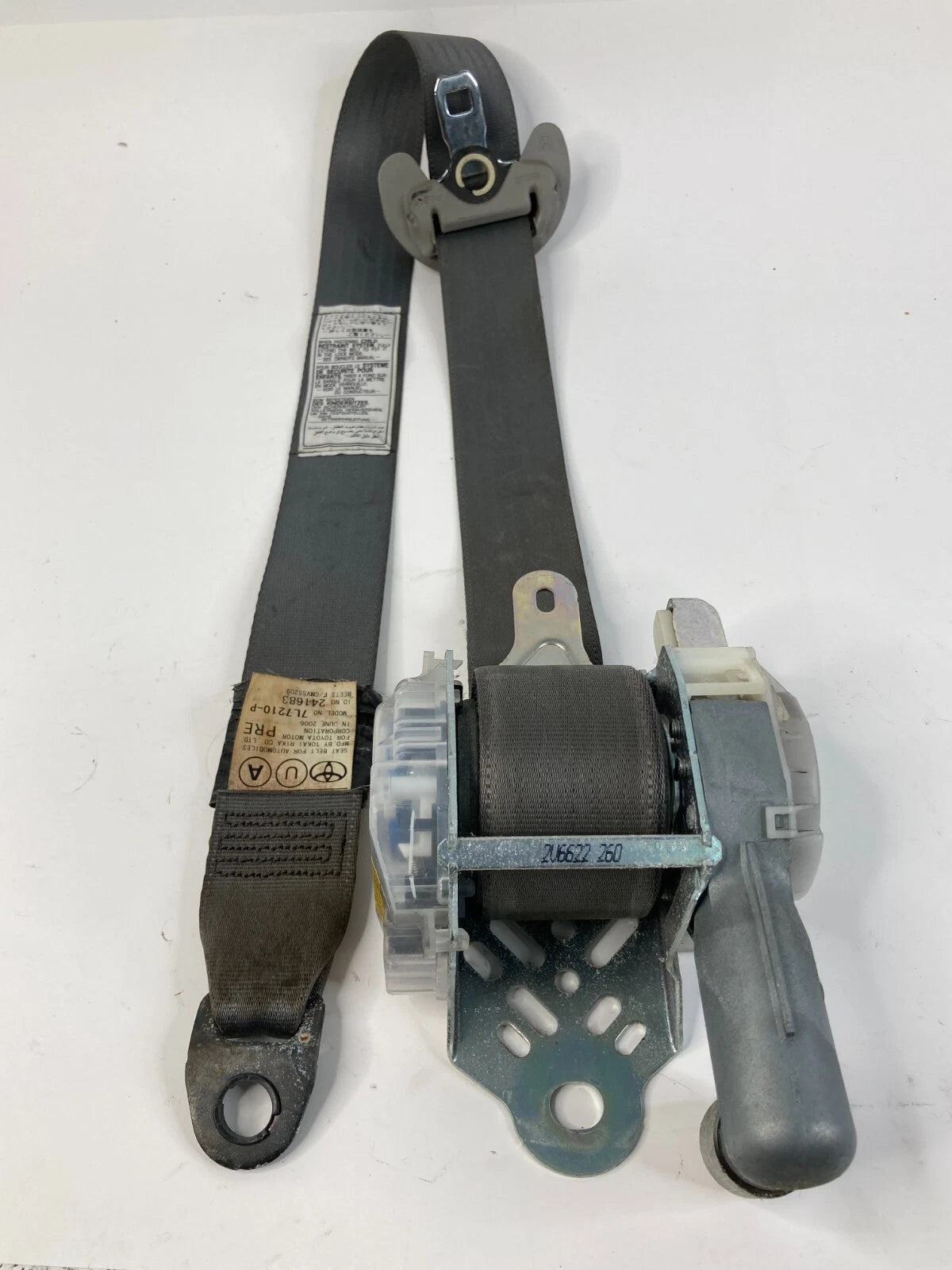 2004-2009 TOYOTA PRIUS FRONT RIGHT PASSENGER SEAT BELT RETRACTOR 7L7210-P OEM
