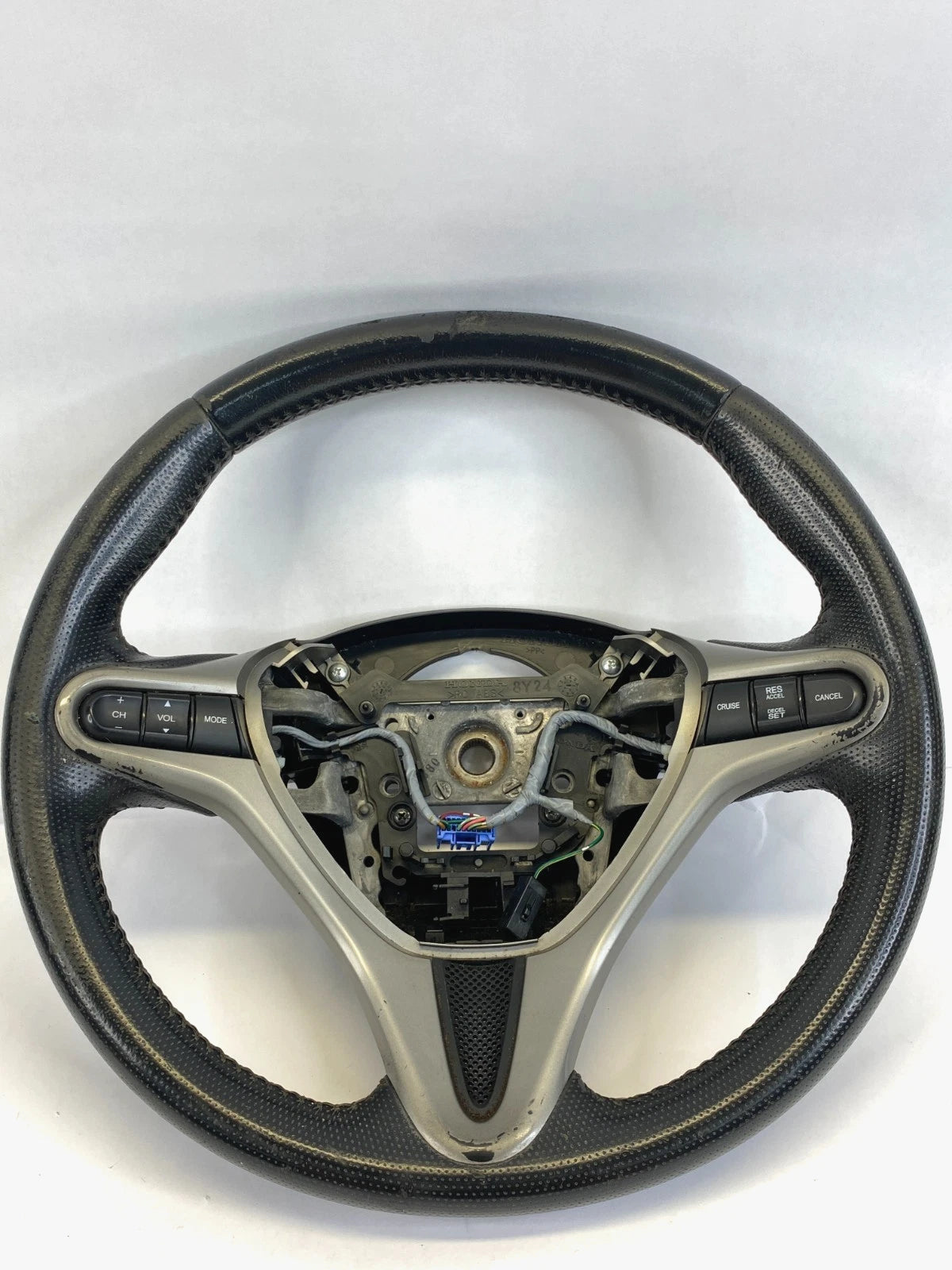 2006-2011 HONDA CIVIC STEERING WHEEL LEATHER BLACK W/ AUDIO CRUISE CONTROL OEM