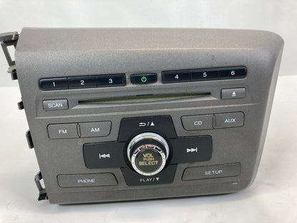 2012 Honda Civic Sedan Radio AM/FM Receiver CD Disc Player 39100-TR2-A213-M1