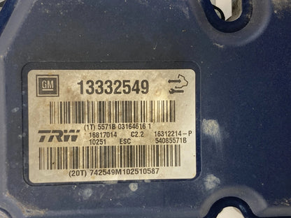 2011 BUICK REGAL 2.4L A/T FWD ABS ANTI LOCK BRAKE PUMP MODULE 13332549 OEM