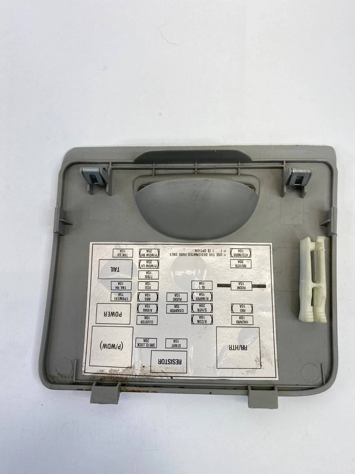 2004-2009 KIA SPECTRA DASH INSTRUMENT PANEL FUSE BOX ACCESS COVER DOOR LID PANEL
