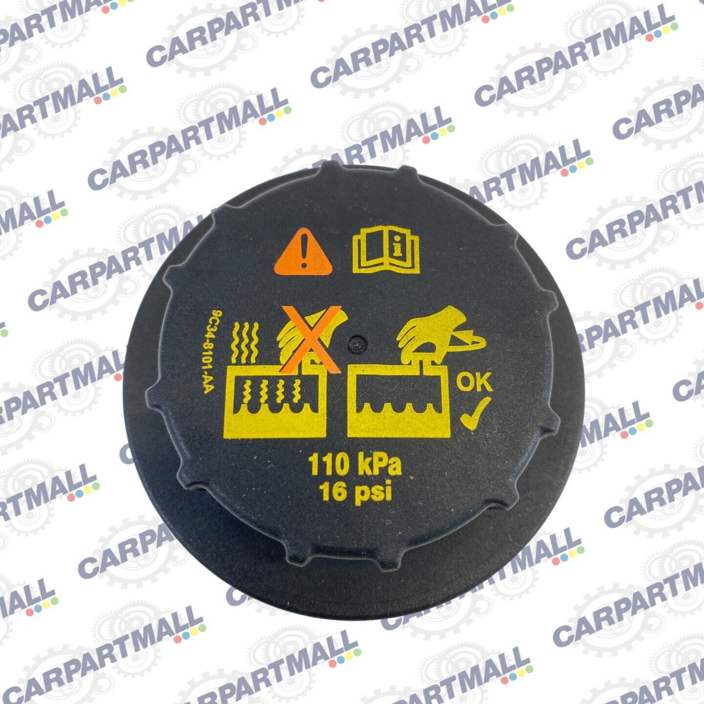 06-12 Ford Fusion Radiator Coolant Fluid Reservoir Tank Cap Lid 9C34-8101-AA