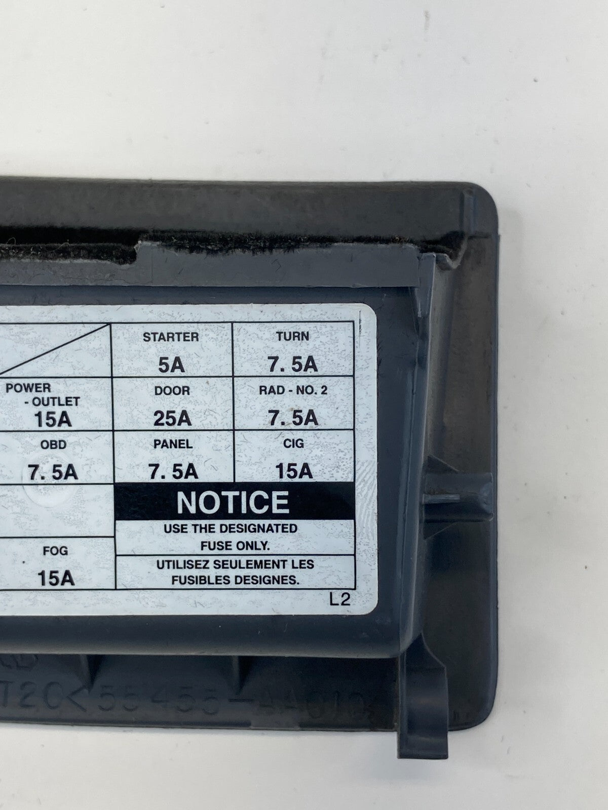 97-01 Toyota Camry Dash Storage Coin Pocket Fuse Access Cover Trim 55455AA010