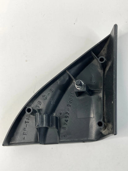 05-10 SCION TC FRONT LF DRIVER DOOR INTERIOR MIRROR CORNER COVER OEM 67492-21070