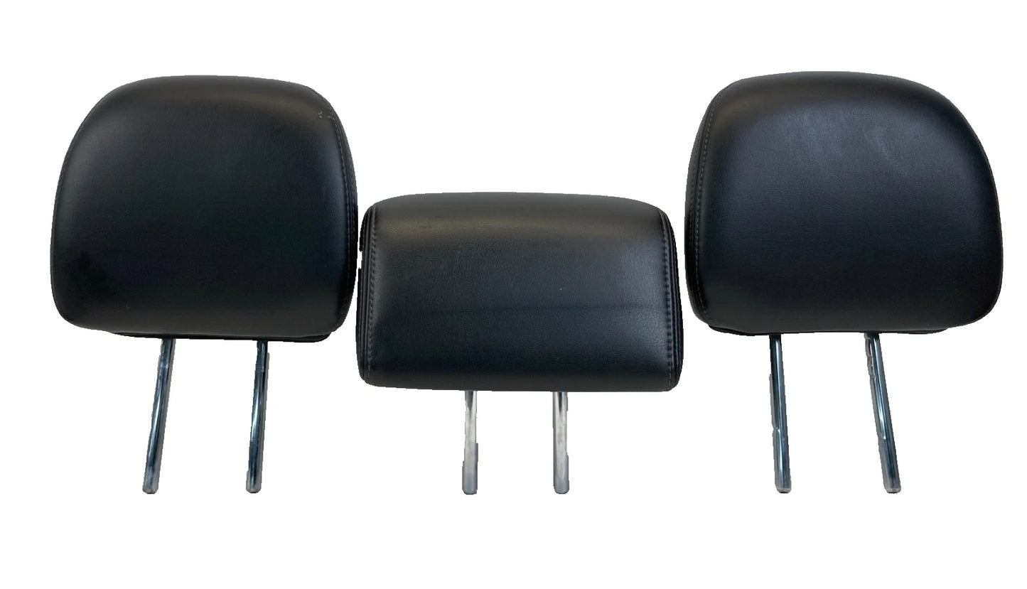 13-16 NISSAN PATHFINDER REAR 2ND ROW LEFT CENTER RIGHT HEAD REST SET LEATHER OEM
