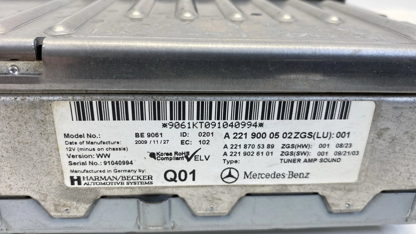 07-14 MERCEDES W221 CL550 CL600 01-13 S600 HARMAN BECKER KARDON AMP AMPLIFIER