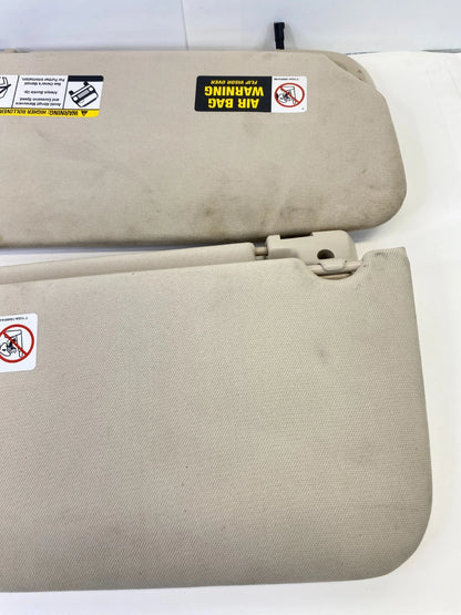 2003-2006 LINCOLN NAVIGATOR DUAL SUN VISOR PAIR SET LH RH TAN BEIGE OEM FACTORY