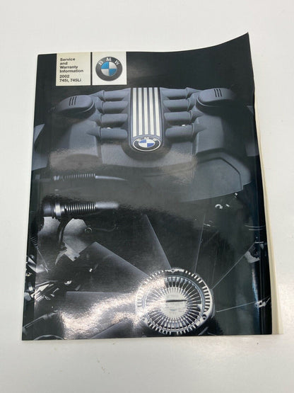 2002 02 BMW 745i Owner's Manual & Quick Reference Card w/ Case Set OEM