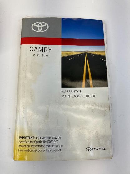 2010 Toyota Camry Owners Manual Consumer Info Warranty Book w/ Case OEM