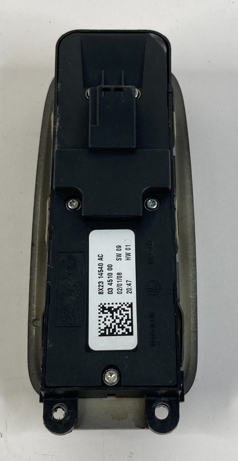 09-15 Jaguar XF Left Side Master Window Control Switch w/ Bezel 8X23-14540-AC