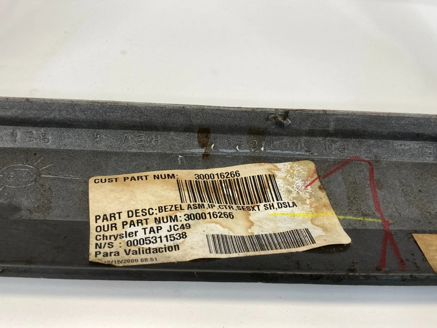 2009 2010 DODGE JOURNEY DASH RADIO CLIMATE COVER TRIM BEZEL ASSY 300016266 OEM